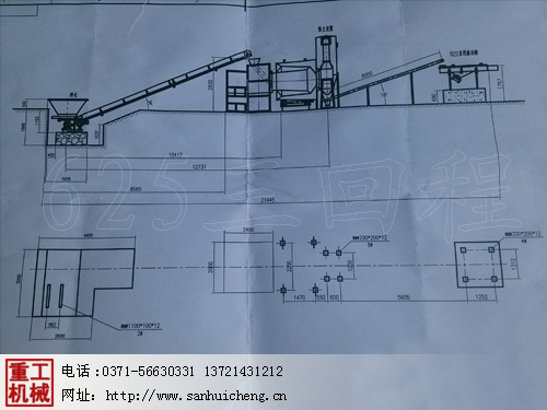 625三回程烘干機施工地基圖
